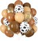 Blush Brown Cow Print Balloons Cowboy Birthday Decorations Western Farm Party 60pcs 12inch Nude Brown Helium Latex Balloons for Arch Tan Coffee Balloon Farmhouse Country Cowgirl Decor